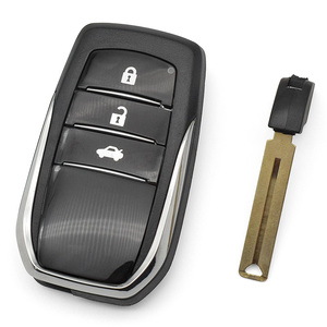 Coque de clé de voiture universelle noire à 3 boutons, étui pour télécommande, housse de clé intelligente sans clé avec lame non coupée pour véhicules - Product Image 6