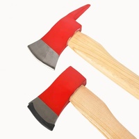 Hache de pompier personnalisée en gros, manche en bois, hache de sauvetage en fonte, trempée à haute température, équipement de sécurité, marque AmpsafeX