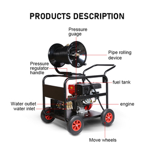 Professional High-Pressure 180 Bar Pipeline Dredging Machine New Optics Industry Gasoline Catering for Supermarket Sewer Profess - Product Image 6
