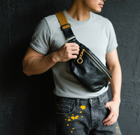 Fabricant Sac banane artisanal en cuir à pochette détachable pour une utilisation polyvalente Rangement de voyage Événements sportifs Transport quotidien
