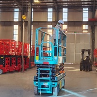 Yeni fabrika fiyat 4-16m kendinden tahrikli elektrikli mobil makaslı bir adam hava asansörü çalışma platformu küçük makaslı kaldırma