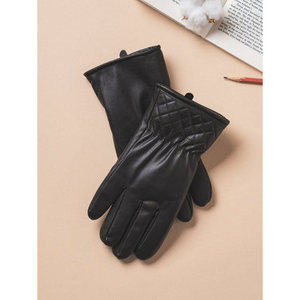 Guanti invernali da uomo in morbida pelle di daino in pelle di agnello di pecora per il ciclismo quotidiano all'aperto Casual da viaggio in vera pelle - Product Image 1