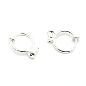 <b>Spring</b>-loaded Round Ear <b>Clips</b> Metal Plated Silver Gold Rose Gold For Earring Making DIY Jewelry Components - Product Image 2
