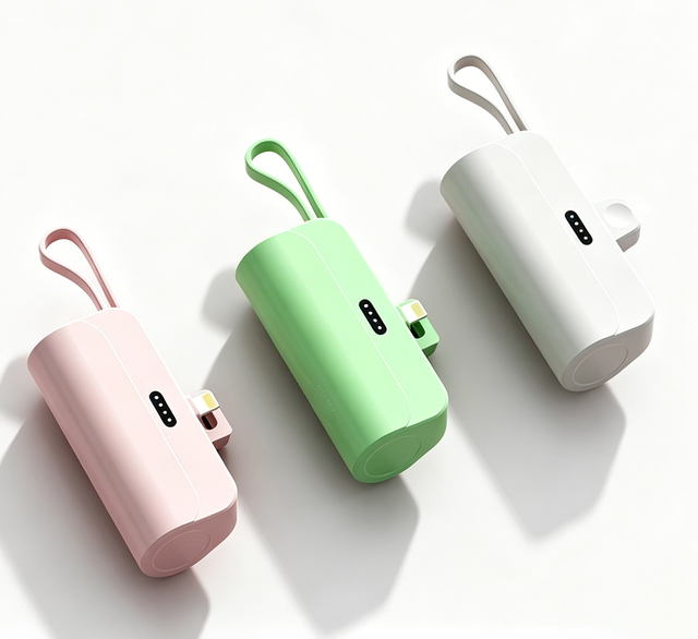 5000mAh Portable Power Bank - Built-in Cable Capsule Design, Mini Size Large Capacity Fast Charging Shared Power Supply