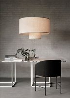 Nordique Wabi Sabi fait à la main lin Led suspension lustre moyen pour salle à manger salon chambre décor à la maison Cob lumière suspendue