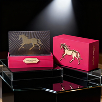 Emballage en carton laminé haut de gamme sur mesure, design personnalisé, flacon de parfum, cosmétique, 2 pièces, couvercle et base, boîtes rigides en papier cadeau