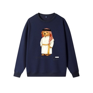 Felpa da <span class=keywords><strong>Uomo</strong></span> con Stampa Orso Autunno Inverno Taglia XL, Stampa a Trasferimento Termico, Traspirante in Poliestere/Cotone, Ecologica, Pullover Ampio - Product Image 2