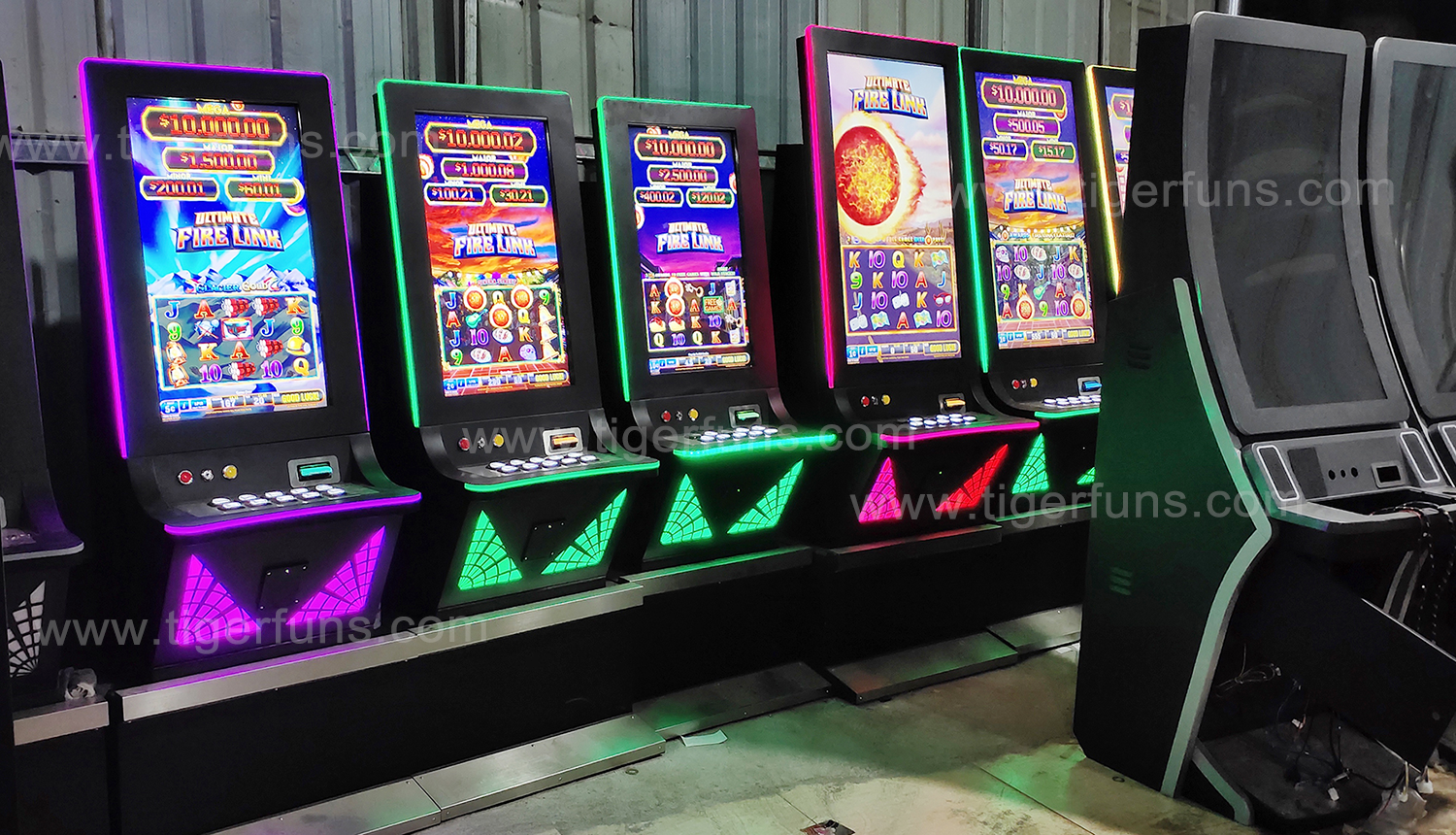 最新的垂直触摸屏ultimate fire link累积奖金视频老虎机游戏机与比尔