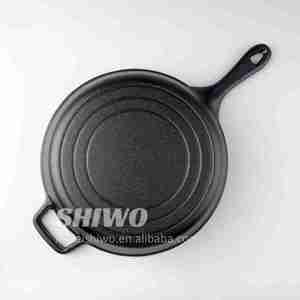 Poêle à pain 2 en 1 en fonte pré-assaisonnée avec couvercle et long manche - Product Image 6