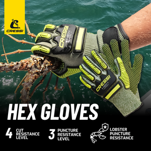 Guanti CRESSI Blue 2XL HEX GRIP per Sport Acquatici e Immersioni Modello PQ10060 - Product Image 5