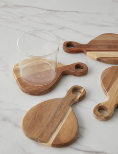 Style <b>Drink</b> <b>Coaster</b> Acacia and Mango Wood Tea Small Wooden <b>coaster</b> Kitchen Dining Walnut Glass Cup <b>Coasters</b> - Product Image 2