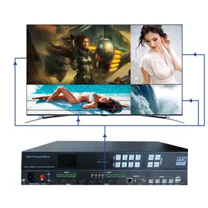 3x1 2x1 2x2 Support 4 Screen Division Seamless UHD Video Switch 4k Hdmi Matrix 4x4