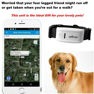 Thâm quyến thời gian thực GSM/GPS Dog Collar Tracker cho Med vật nuôi lớn không thấm nước <span class=keywords><strong>PC</strong></span> xem chế độ định vị cho Kid Cat Dog với cổ áo - Product Image 2