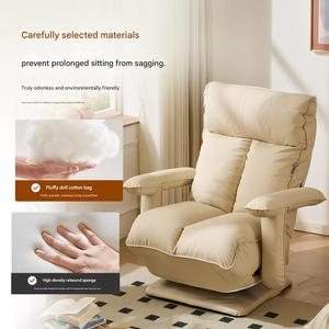 Fauteuil d'appoint moderne ergonomique Kino en cuir imperméable anti-griffures avec accoudoirs imbriqués et pivotant pour chambre et hôtel - Product Image 4