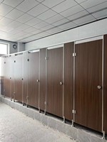 Mamparas de Baño de Resina Fenólica Ignífuga HPL, Cubículos Sanitarios Resistentes a los Arañazos y Duraderos