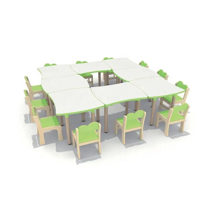 Juego de mesa de estudio para niños, muebles de madera para preescolares, serie Popular