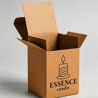Boîtes rigides personnalisées de luxe pour pots de bougies avec couvercle et finition mate, emballage personnalisé avec logo haut de gamme pour cadeaux de bougies parfumées