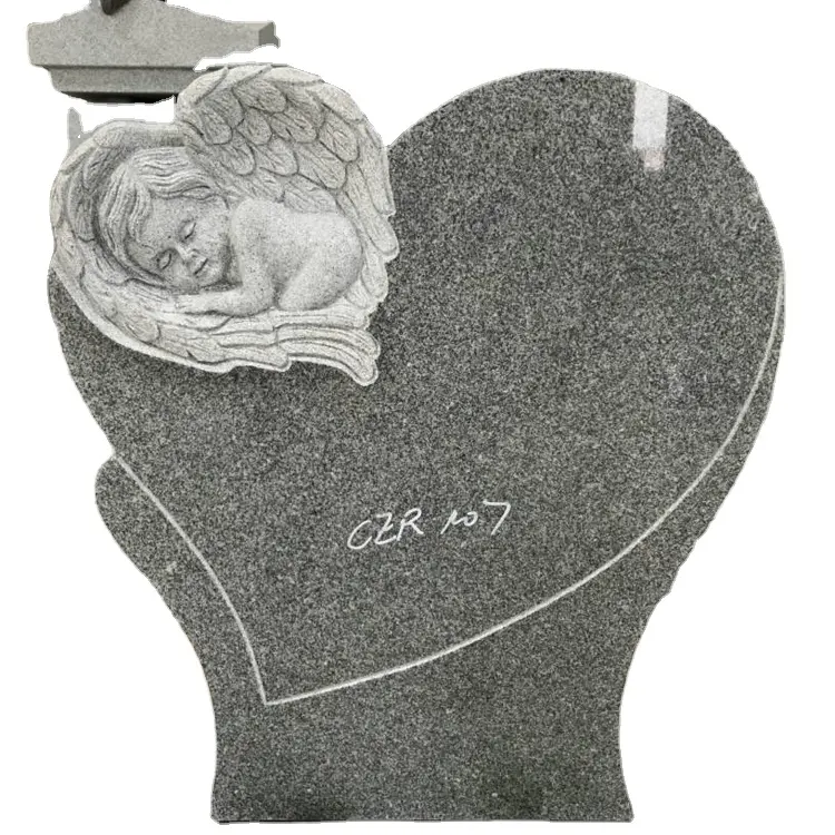 Toptan ucuz fiyat gri granit bebek melek mezar taşı fiyatları