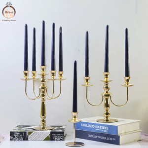Chandelier Matel Noir Bougeoir <span class=keywords><strong>Insert</strong></span> Décoratif Bougeoir pour Bougie Cône pour <span class=keywords><strong>Cheminée</strong></span> - Product Image 1