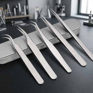 ASAP Pince à épiler pour cils en acier inoxydable fin, écologique et durable, à pointe lisse de 10 mm, outils d'extension de cils, pince à cils - Product Image 4