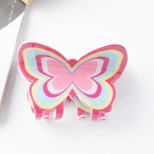 Pinzas de Pelo de Plástico de Color Sólido Estilo Coreano para Mujeres y Niñas, Elegantes Pinzas de Pelo con Forma de Mariposa, Accesorios al por Mayor - Product Image 6