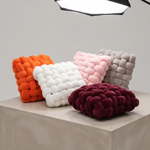 Oreillers décoratifs tricotés OEM Coussin carré noué Coussin tressé Coussins décoratifs tricotés - Product Image 5