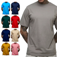 T-shirts en coton tricoté 100 % pur du fabricant, style urbain uni, 180 GSM, doux, décontractés, design personnalisé, respirants, pour hommes, vierges, haute qualité