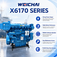 Moteur diesel marin SCDC authentique Weichai X6170ZC480-2 353KW 1200RPM pour la propulsion de bateaux, destiné aux fabricants de bateaux de travail