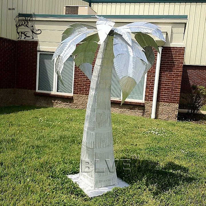 BLVE Large Modern Art Sculpture Mirror Polished Abstract Metal Garden ...