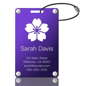 Etiquetas de Equipaje Personalizadas de Aluminio Resistentes al Agua con Nombre, Dirección y Color Personalizados para Maletas y Bolsas de Viaje - Product Image 6
