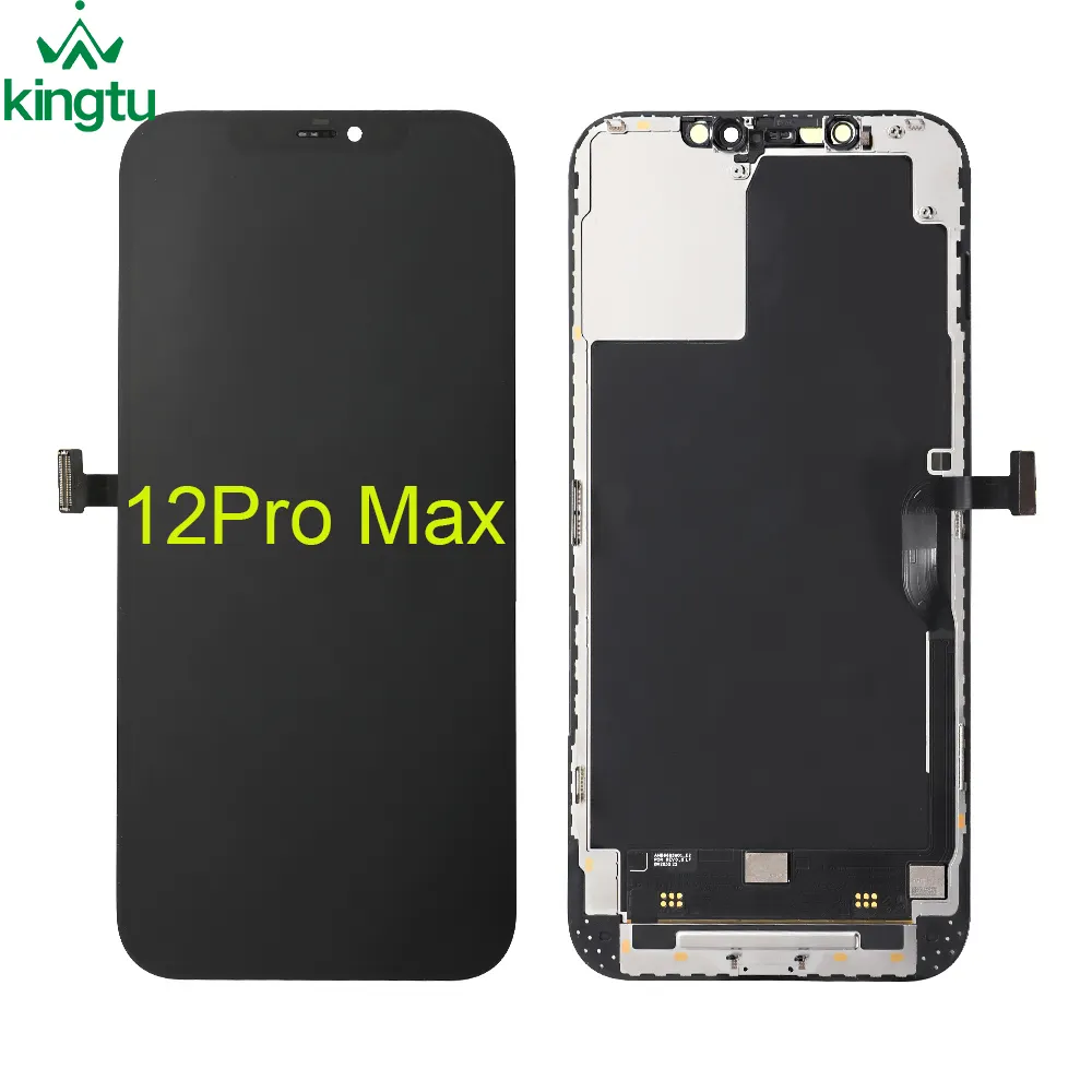 RJJK for iPhone 12 Pro Max画面交換キット6.7インチLCDディスプレイ3Dタッチデジタイザーガラスアセンブリ (修理ツールキット付き)