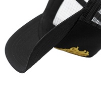 Gorra de béisbol de seis paneles de verano al por mayor de fábrica, efecto adelgazante de corona alta, 58-60 cm, sombrero de sol transpirable de malla, estilo camionero con hoja étnica