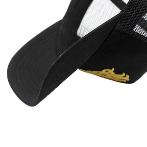 Gorra de béisbol de seis paneles de verano al por mayor de fábrica, efecto adelgazante de corona alta, 58-60 <span class=keywords><strong>cm</strong></span>, sombrero de sol transpirable de malla, estilo camionero con hoja étnica - Product Image 5