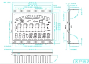 <span class=keywords><strong>Custom</strong></span> <span class=keywords><strong>7</strong></span> <span class=keywords><strong>Segment</strong></span> <span class=keywords><strong>Display</strong></span> <span class=keywords><strong>LCD</strong></span> e <span class=keywords><strong>Display</strong></span> <span class=keywords><strong>LCD</strong></span> personalizado para medidores eletrônicos Aparelhos domésticos Dispositivos médicos com - Product Image 6