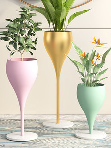 Support de pot de fleurs en métal léger, style nordique moderne et simple, pour salon, balcon, entrée - <span class=keywords><strong>Étagère</strong></span> de rangement pour plantes vertes et bonsaïs - Product Image 1
