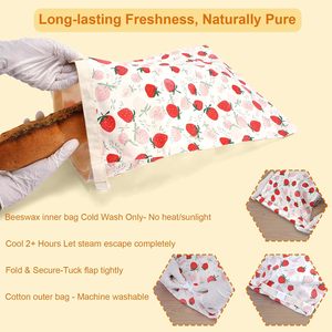 Large Beeswax <b>Bags</b> for Homemade Breads 2-in-1 Bread Baking Beeswax Bread <b>Bags</b> for Sourdough with Removable inner - Product Image 2
