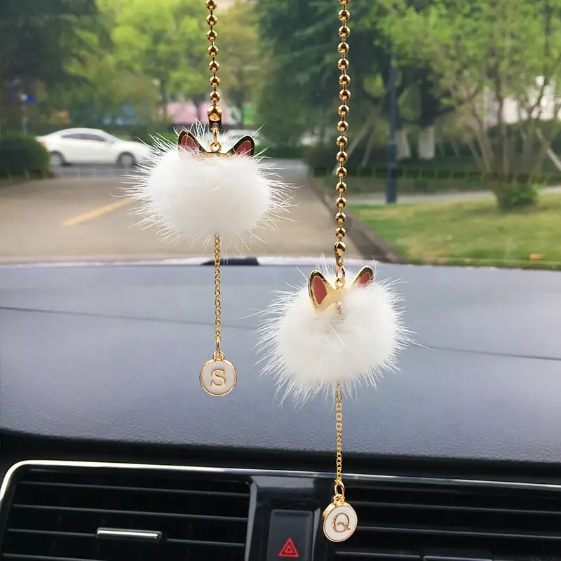 Pendant Auto Home Decoration Lucky Car Ornaments Car Accessory Interior For Girls Feather Car Mirror Hanging