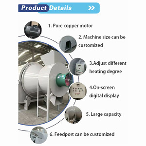 Équipement de séchage rotatif électrique industriel Séchoir à tambour à grains de biomasse Machine pour aliments pour grains de café Sandy - Product Image 3