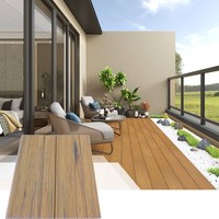 Plancher composite bois-plastique d'extérieur, imperméable, antidérapant, plancher de terrasse de jardin, vente en gros d'usine, terrasse sans joint en WPC