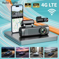 Cámara para Coche con Doble Lente Frontal 2K y Trasera 1080P, 4G, GPS, Monitor de Estacionamiento, Grabación en Bucle y Tarjeta SD