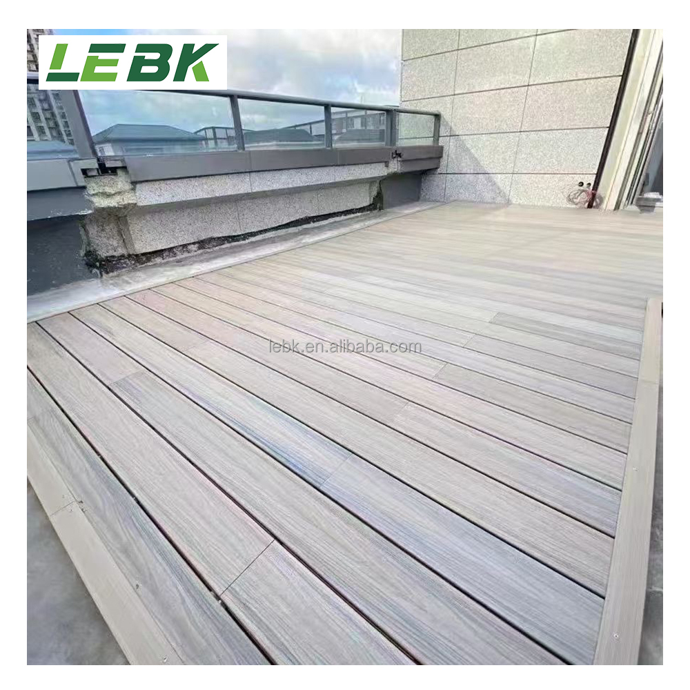 Highly Moisture Resistant Single Double Sided WPC Decking Smooth Surface Modern Hollow Coextruded Decking Floor for Outdoor Use