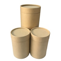Boîte cylindrique en carton artisanale personnalisée avec couvercles, boîte cadeau en forme de cylindre en papier