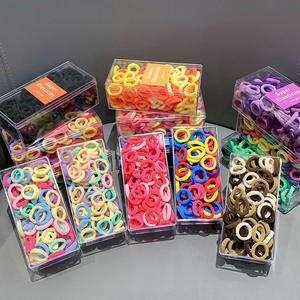 Nouveaux élastiques à cheveux en nylon de couleur bonbon, simples, pour enfants, anneaux à cheveux pour filles, anneaux de serviette, super élasticité, anneau pour bébé - Product Image 3