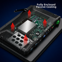 Gootoox PC Industrial Todo en Uno sin Ventilador con Panel Táctil Capacitivo de 12/21.5 Pulgadas IP65 Intel Core I3/i5 Windows 10/Linux OEM 15.6 15