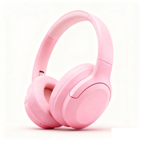 Headphone Nirkabel Profesional OEM Over Ear, Headset Nirkabel Olahraga dengan Mikrofon Terintegrasi untuk musik saat bepergian