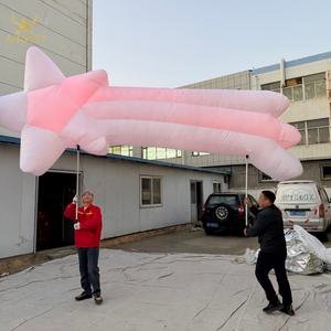 Meteorito Inflable con Iluminación LED, Estrella Inflable Blanca para Eventos - Product Image 5