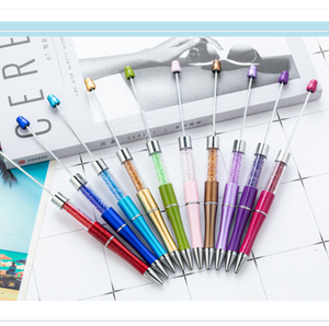 Bolígrafo de tubo de aire con cuentas DIY al por mayor, nuevo bolígrafo de cuentas hecho a mano, bolígrafo de tubo de aire de plástico con cuentas, regalos - Product Image 2