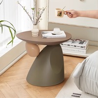 Table console d'appoint de style Wabi-Sabi, luxe léger, artisanale, table basse en résine équilibrée porte-bonheur pour salon, hôtel, maison