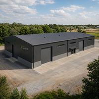 Structure en acier préfabriquée pour entrepôt industriel, atelier, garage, bâtiment de stockage, avec cadre métallique rigide et durable