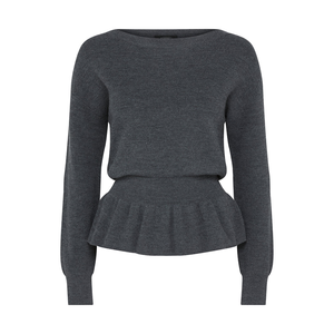 Pull en laine mérinos <span class=keywords><strong>Eloise</strong></span>, style européen et américain, pour femmes, pull en tricot, style peplum, pour un look décontracté - Product Image 1